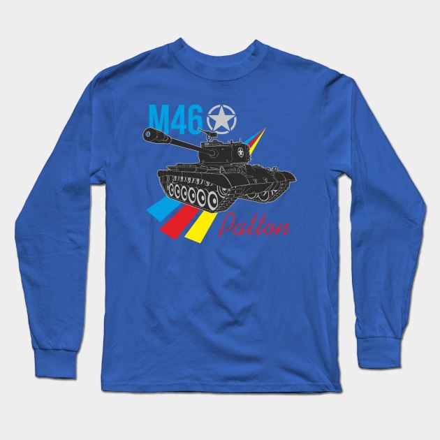 US M46 Patton Tank Long Sleeve T-Shirt by FAawRay